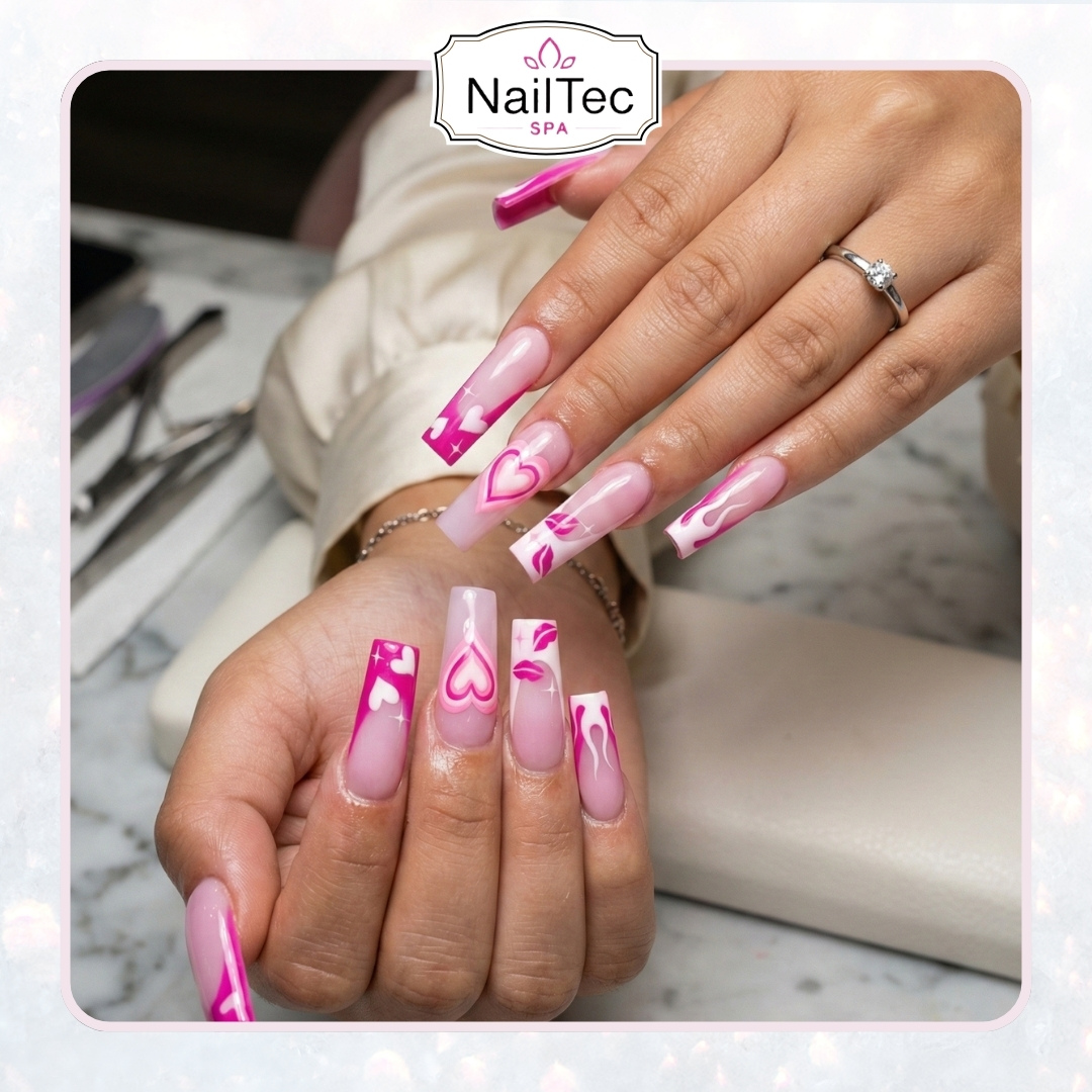 Valentine nail highlight